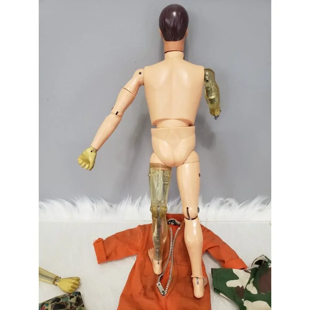 READ 1964 GI JOE MIKE POWERS ATOMIC MAN Action Figure Jumpsuit Camouflage Poncho